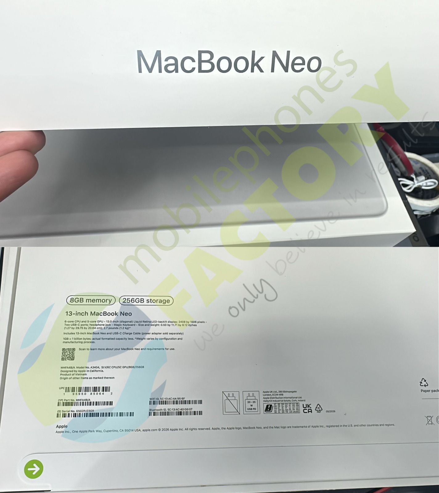 Apple MacBook Neo 13 A18 Pro 256GB 14 Days Boxed at €499
