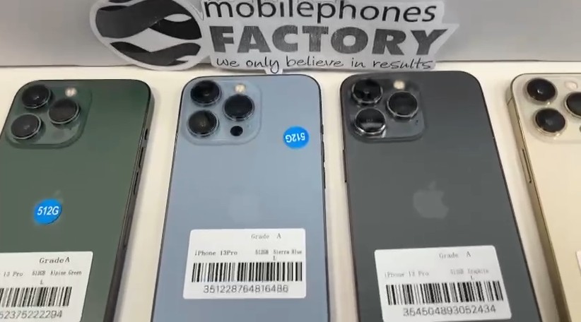 Grade A/A+ iPhone 13 Pro 512GB Bulk Stock at €320 Per Unit
